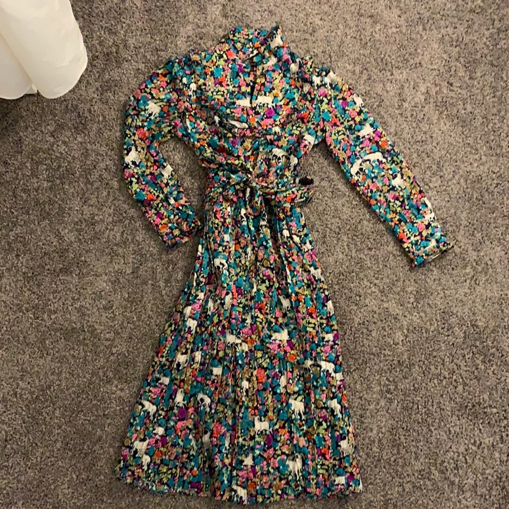 J.Crew Collection pleated midi dress